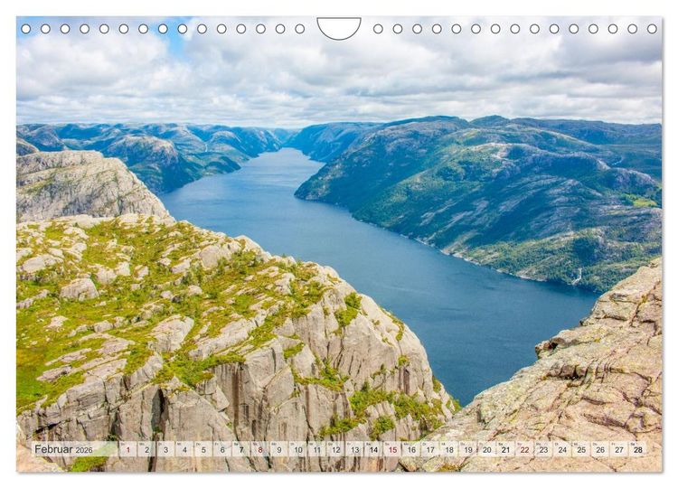Produktbild: Fjorde & Felsen &ndash; Norwegens wilde Seele (Wandkalender 2026 DIN A4 quer), CALVENDO Monatskalender