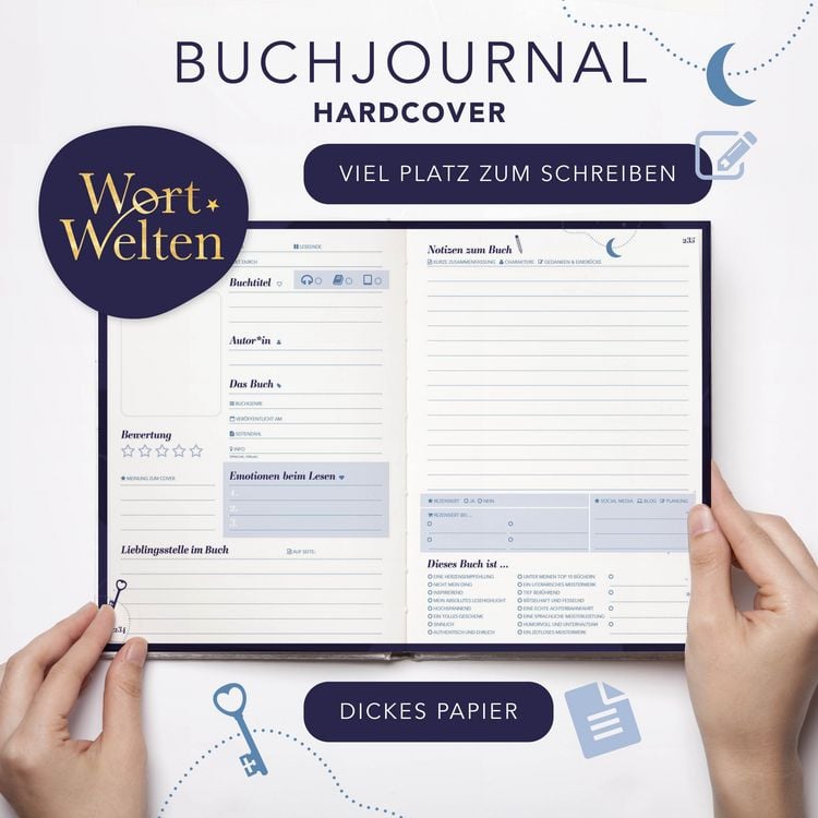 Produktbild: Buchjournal XXL für Buchliebhaber | 100 Bücher tracken und bewerten | Das Buch T