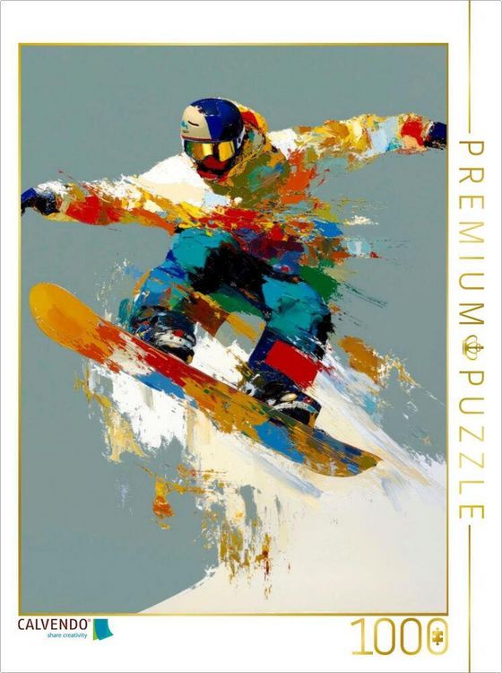 Produktbild: CALVENDO Puzzle Snowboarden, wo Bewegung zur Kunst wird | 1000 Teile Lege-Gr&ouml;&szlig;e 64x48cm Foto-Puzzle f&uuml;r gl&uuml;ckliche Stunden