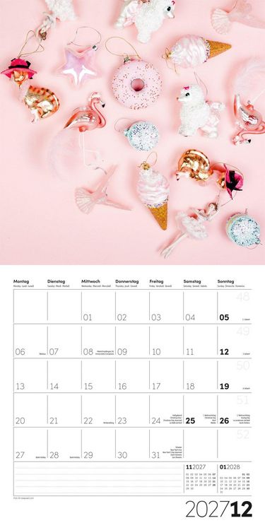 Produktbild: Die Farbe Pink Kalender 2027 - 30x30 - Art12