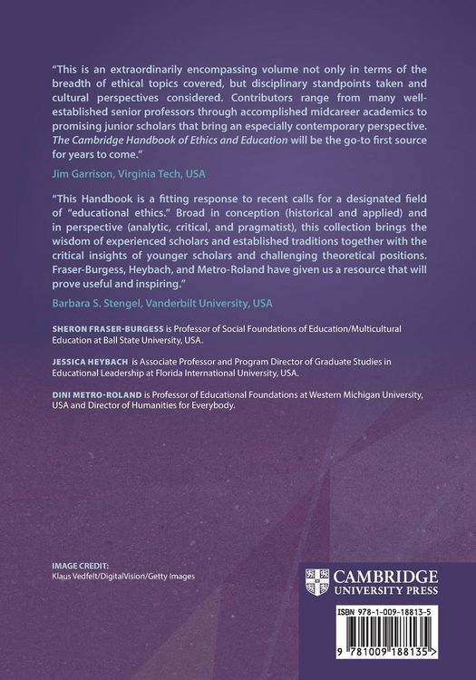 Produktbild: The Cambridge Handbook of Ethics and Education