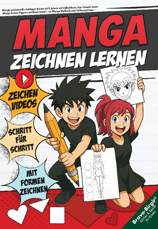 Produktbild: Manga zeichnen f&uuml;r Anf&auml;nger Kinder ab 8 Jahren mit Hilfsvideos