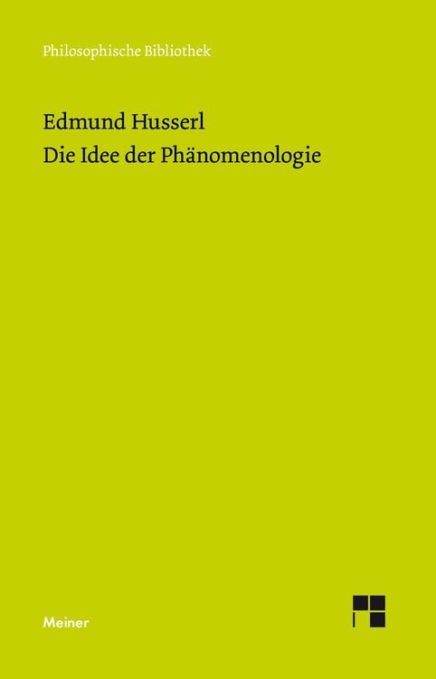 Produktbild: Die Idee der Phänomenologie