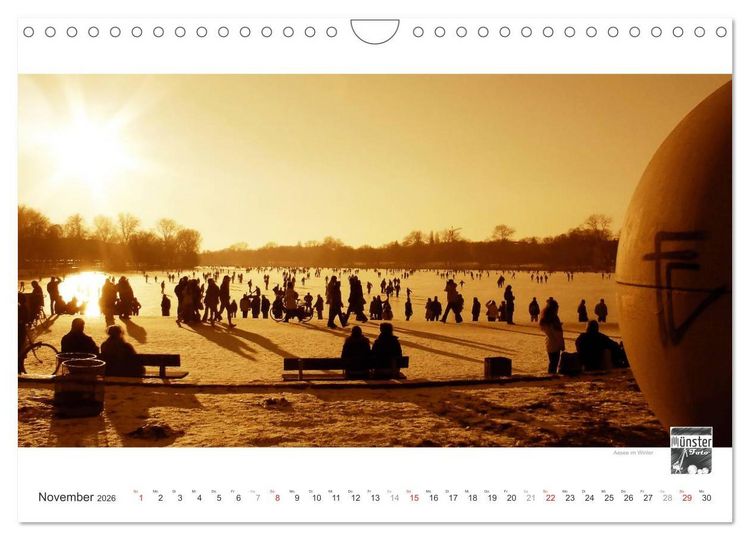 Produktbild: M&Uuml;NSTER :: Ansichten einer lebenswerten Stadt (Wandkalender 2026 DIN A4 quer), CALVENDO Monatskalender