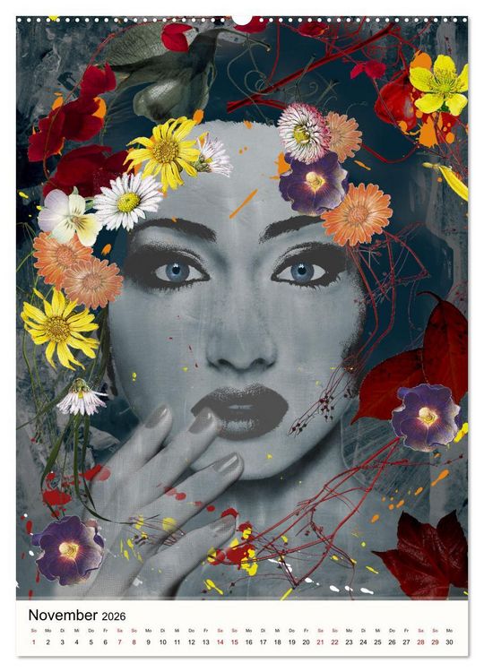 Produktbild: FLOWER GIRLS (hochwertiger Premium Wandkalender 2026 DIN A2 hoch), Kunstdruck in Hochglanz
