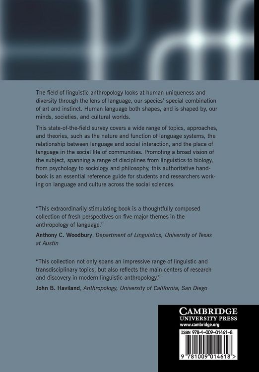 Produktbild: The Cambridge Handbook of Linguistic Anthropology