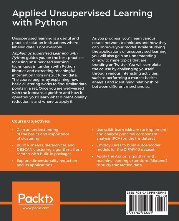 Produktbild: Applied Unsupervised Learning with Python