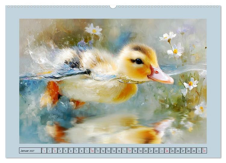 Produktbild: Zwergenten. Bezaubernde Schreih&auml;lse in der Natur (hochwertiger Premium Wandkalender 2027 DIN A2 quer), Kunstdruck in Hochglanz
