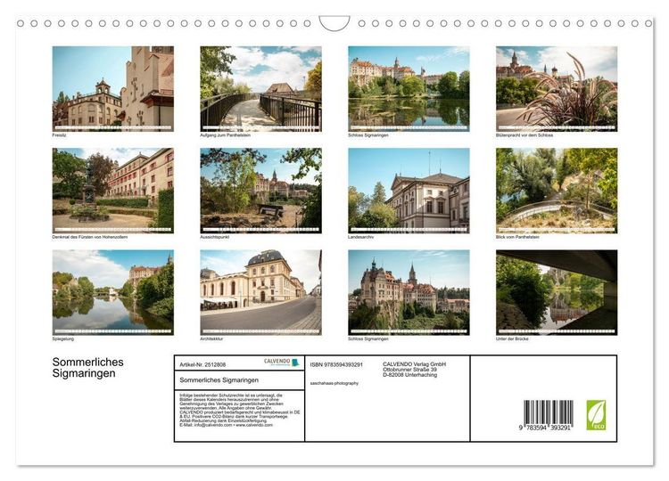 Produktbild: Sommerliches Sigmaringen (Wandkalender 2027 DIN A3 quer), CALVENDO Monatskalender