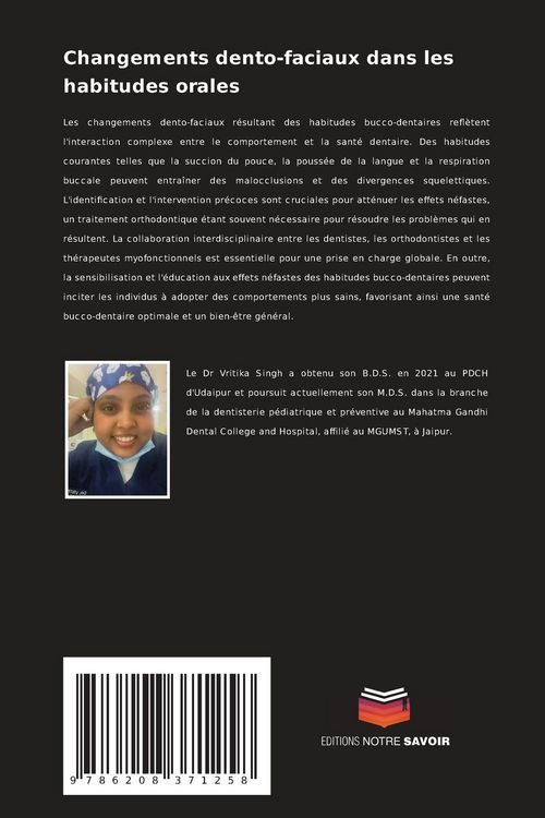 Produktbild: Changements dento-faciaux dans les habitudes orales