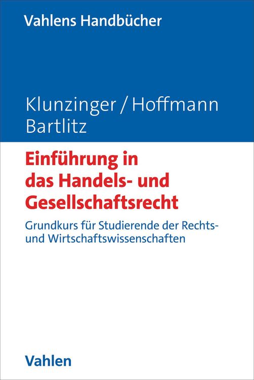 Produktbild: Einf&uuml;hrung in das Handels- und Gesellschaftsrecht