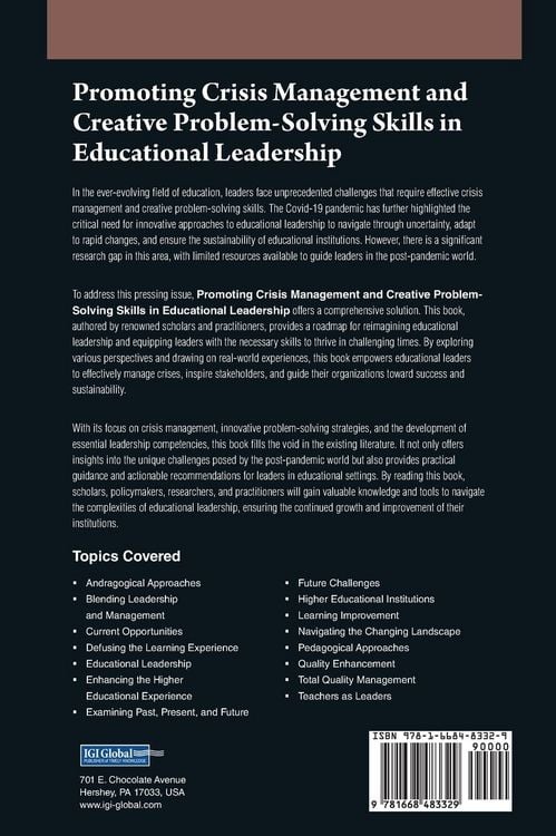Produktbild: Promoting Crisis Management and Creative Problem-Solving Skills in Educational Leadership