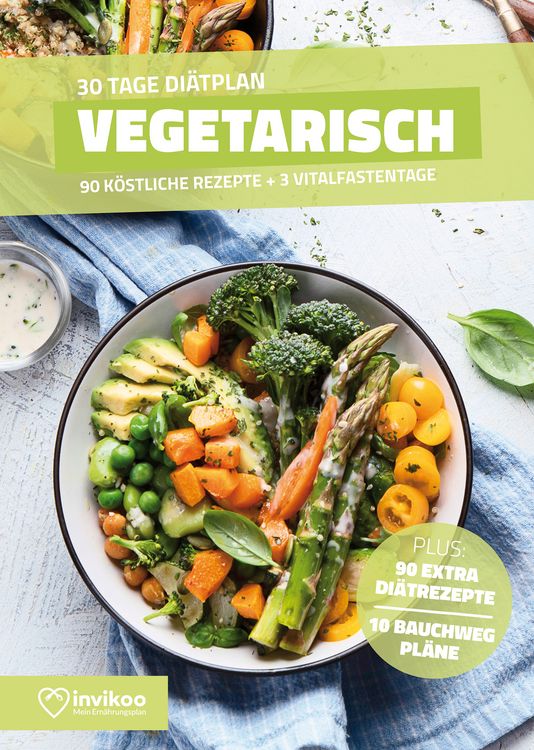 Produktbild: Vegetarische Di&auml;t - Ern&auml;hrungsplan zum Abnehmen f&uuml;r 30 Tage