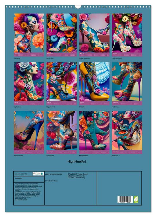 Produktbild: HighHeelArt (Wandkalender 2026 DIN A2 hoch), CALVENDO Monatskalender