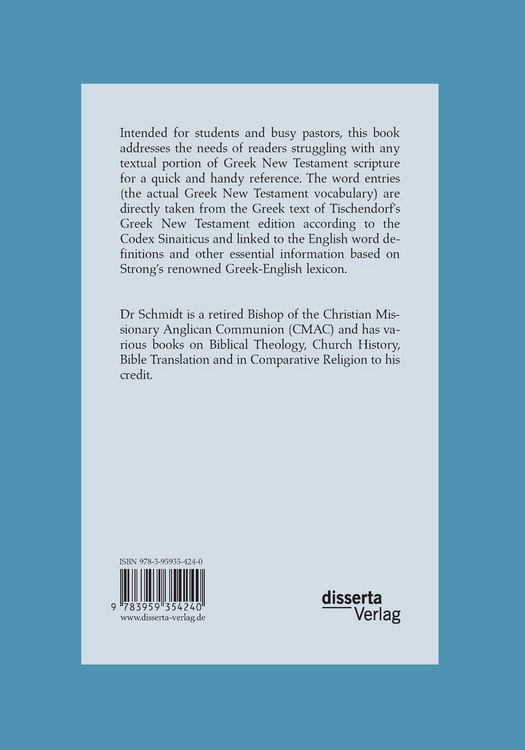 Produktbild: A Greek-English Reference Manual To The Vocabulary Of The Greek New Testament. Based on Tischendorf's Greek New Testament Text and on Strong's Greek Lexicon With Some Additions and Amendments
