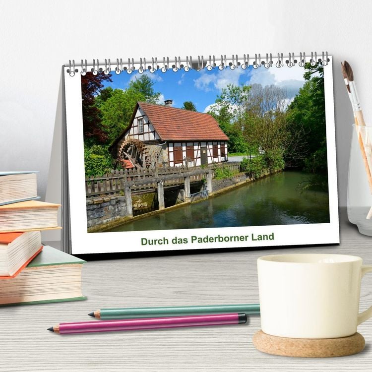 Produktbild: Durch das Paderborner Land (Tischkalender 2026 DIN A5 quer), CALVENDO Monatskalender
