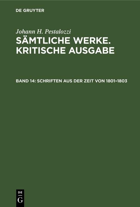 Produktbild: Schriften aus der Zeit von 1801-1803