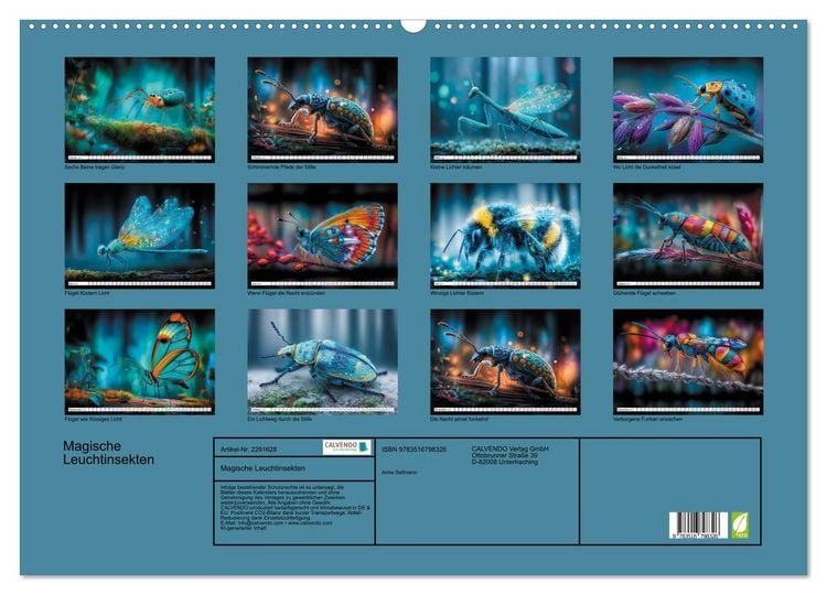 Produktbild: Magische Leuchtinsekten (Wandkalender 2027 DIN A2 quer), CALVENDO Monatskalender