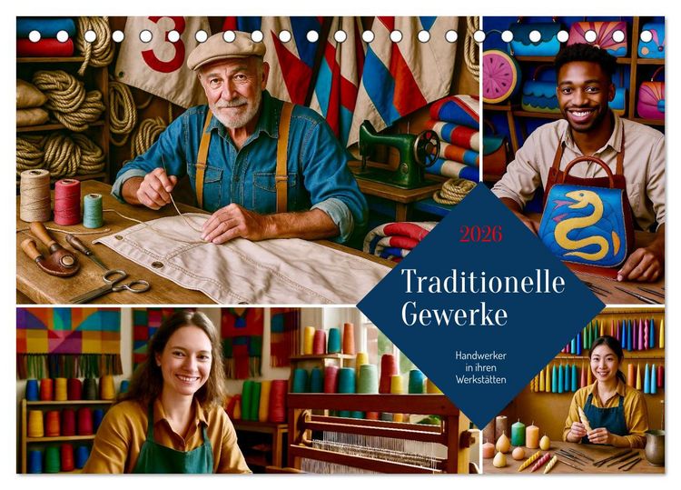 Produktbild: Traditionelle Gewerke (Tischkalender 2026 DIN A5 quer), CALVENDO Monatskalender