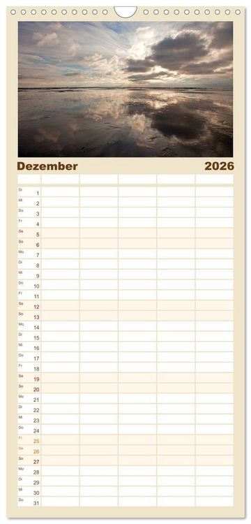 Produktbild: Familienplaner 2026 - Schleswig-Holstein - Nordfriesland mit 5 Spalten (Wandkalender, 21 x 45 cm) CALVENDO