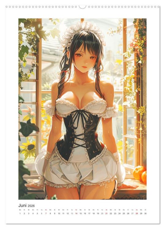 Produktbild: Manga-Girls. Coole Comics mit Ausstrahlungskraft (hochwertiger Premium Wandkalender 2026 DIN A2 hoch), Kunstdruck in Hochglanz