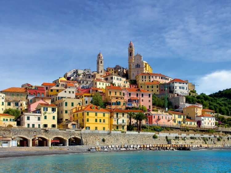 Produktbild: CALVENDO Puzzle Strand und Altstadt von Cervo | 1000 Teile Lege-Gr&ouml;&szlig;e 64x48cm Foto-Puzzle f&uuml;r gl&uuml;ckliche Stunden