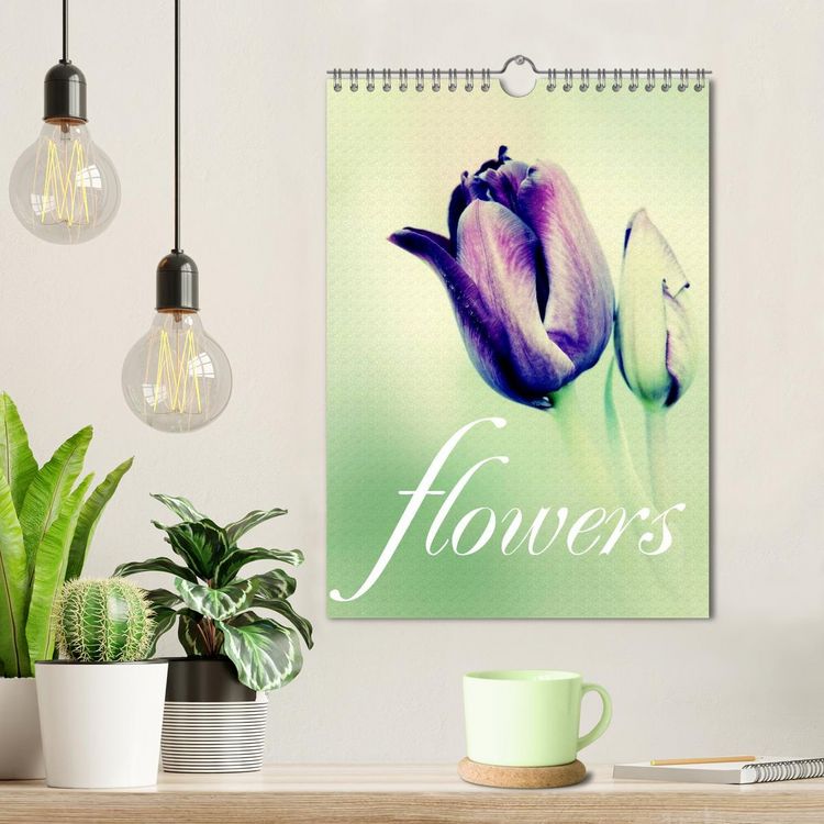 Produktbild: flowers (Wandkalender 2026 DIN A4 hoch), CALVENDO Monatskalender