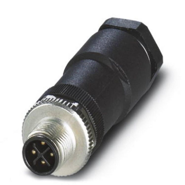 Produktbild: Phoenix Contact 1404641 Sensor-/Aktor-Steckverbinder, unkonfektioniert M12 Stecker, gerade Polzahl Sensoren: 4 1 St.
