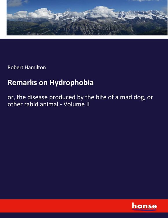 Produktbild: Remarks on Hydrophobia