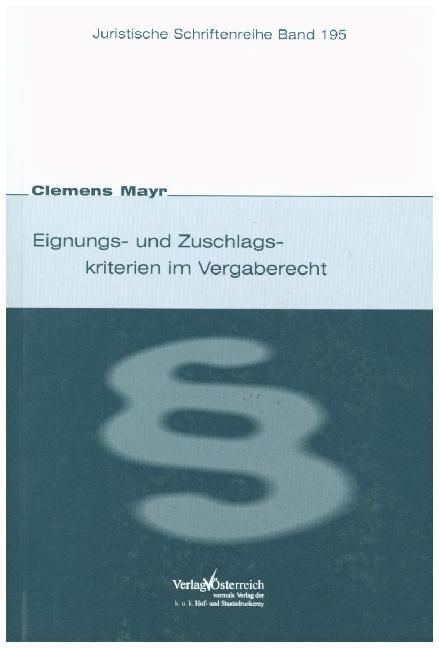 Produktbild: Eignungs- und Zuschlagskriterien im Vergaberecht