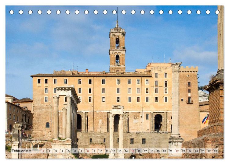 Produktbild: Altes Rom - Impressionen (Tischkalender 2026 DIN A5 quer), CALVENDO Monatskalender