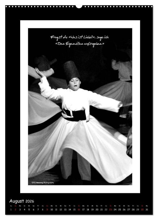 Produktbild: Mevlana's tanzende Derwische und seine Weisheiten (Wandkalender 2026 DIN A2 hoch), CALVENDO Monatskalender