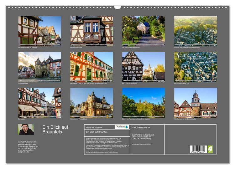 Produktbild: Ein Blick auf Braunfels (Wandkalender 2026 DIN A2 quer), CALVENDO Monatskalender