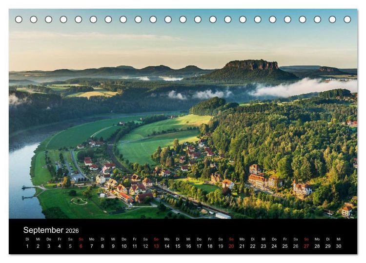 Produktbild: S&auml;chsische Schweiz (Tischkalender 2026 DIN A5 quer), CALVENDO Monatskalender