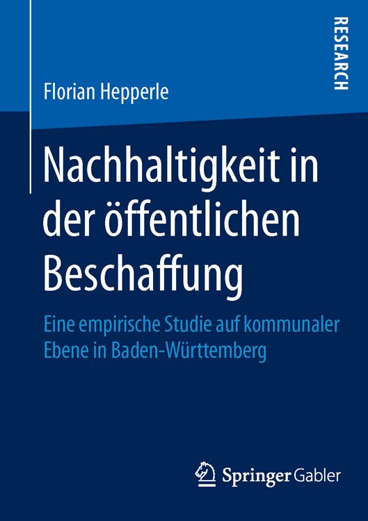 Produktbild: Nachhaltigkeit in der &ouml;ffentlichen Beschaffung
