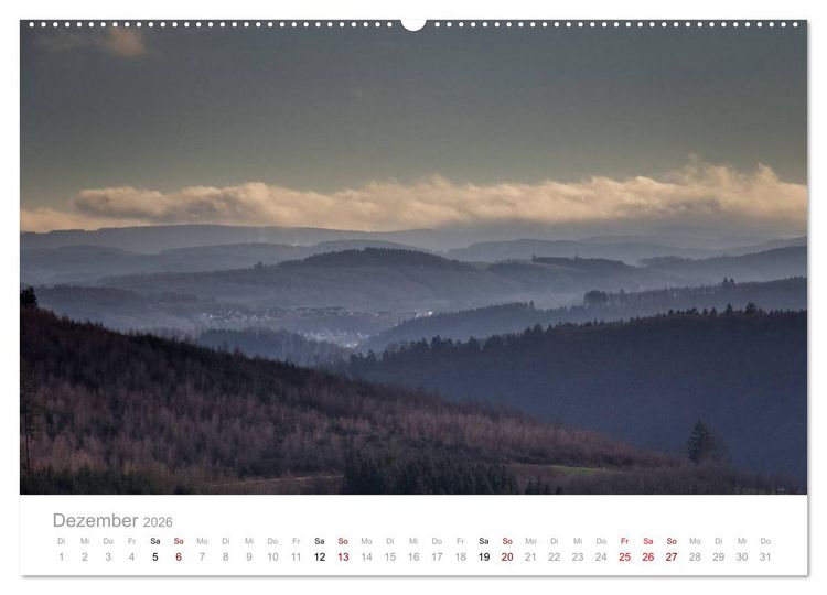Produktbild: Sauerl&auml;nder Berge (Wandkalender 2026 DIN A2 quer), CALVENDO Monatskalender
