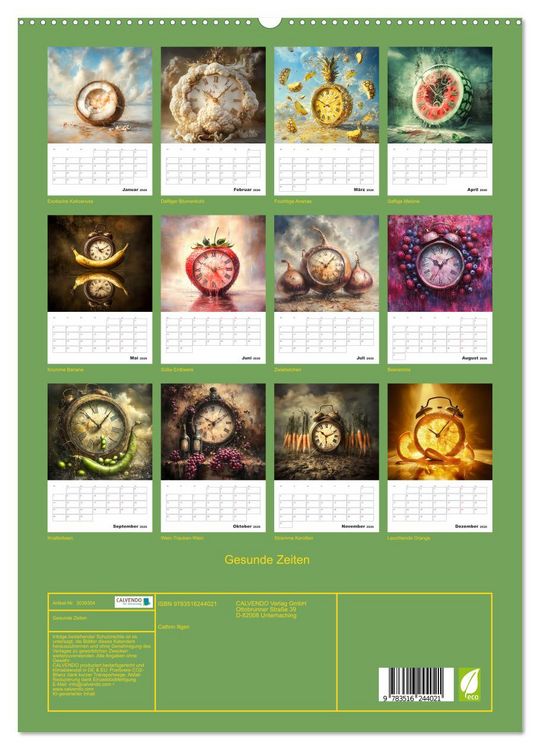 Produktbild: Gesunde Zeiten (hochwertiger Premium Wandkalender 2026 DIN A2 hoch), Kunstdruck in Hochglanz