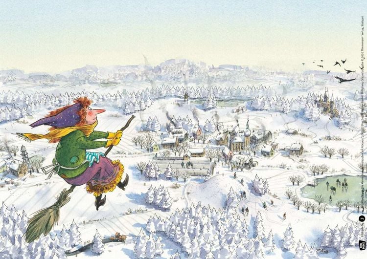 Produktbild: Die kleine Hexe. Winterzauber mit Abraxas. Kamishibai Bildkartenset