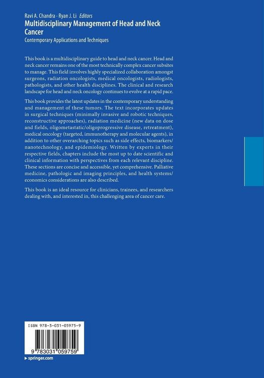 Produktbild: Multidisciplinary Management of Head and Neck Cancer