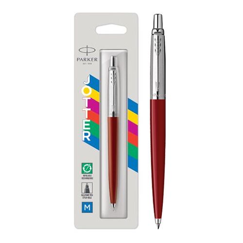 PARKER Jotter Kugelschreiber – Rot, Metallgehäuse, Ikonisches Design