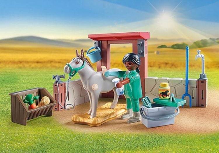 PLAYMOBIL 71471 Tierarzteinsatz bei den Eseln