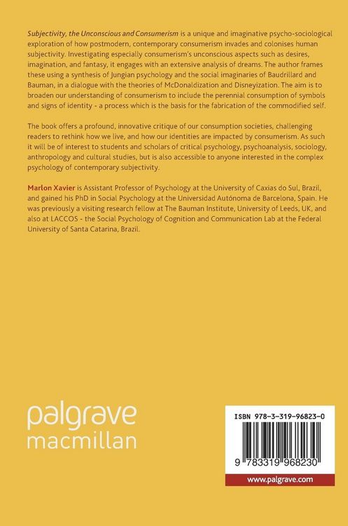 Produktbild: Subjectivity, the Unconscious and Consumerism