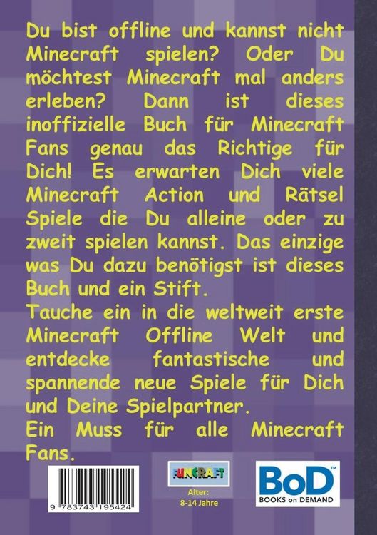 Produktbild: Funcraft - Das inoffizielle Offline Spielebuch f&uuml;r Minecraft Fans