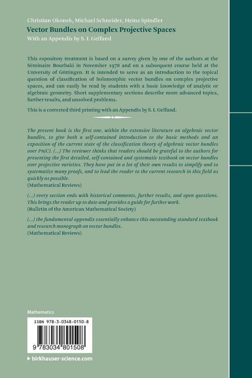 Produktbild: Vector Bundles on Complex Projective Spaces