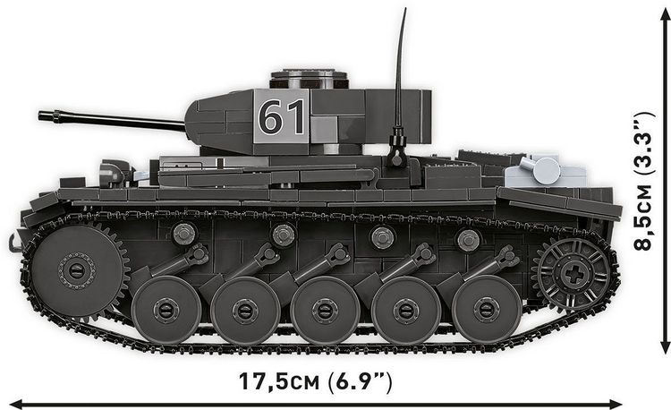 Produktbild: COBI Historical Collection 2597 - Panzerkampfwagen II Aus.f, World War II, 1:28 Bausatz 813 Klemmbausteine/1 Figur