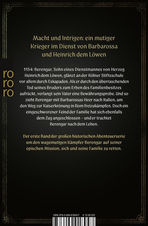 Produktbild: Berengar: Ich bin Barbarossas Klinge