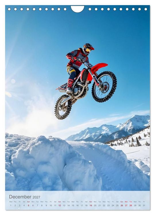 Produktbild: Born to Jump - Extreme motocross with adrenaline and dust (Wall Calendar 2027 DIN A4 portrait), CALVENDO 12 Month Wall Calendar