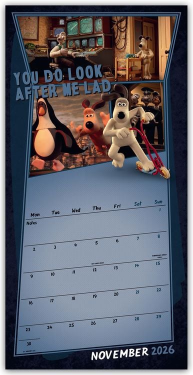 Produktbild: Wallace and Gromit 2026 – Wandkalender