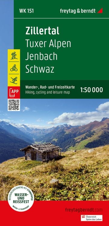 Bild vom Artikel Zillertal, Wander-, Rad- und Freizeitkarte 1:50.000, freytag & berndt, WK 151 vom Autor Freytag & berndt