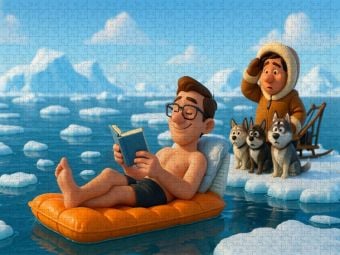 Produktbild: CALVENDO Puzzle K&auml;lteanbeter mit der Luftmatratze in der Arktis | 1000 Teile Lege-Gr&ouml;&szlig;e 64x48cm Foto-Puzzle f&uuml;r gl&uuml;ckliche Stunden
